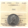 Image 1 : 25-cent 1969 ICCS PL65 Ultra Heavy Cameo