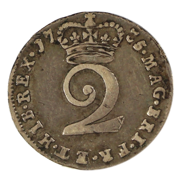 Great Britain Silver 1735 2 Pence VF
