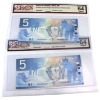 Image 1 : 2x BC-62bA 2002 $5 'Replacement' BCS CUNC64 Original Jenkins-Dodge SN: HOH900615 & HOS0904087. 2pcs.