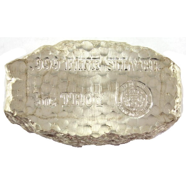 5oz Scottsdale Mint Tombstone Arizona .999 Fine Silver Nugget (Tax Exempt)