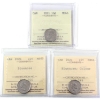 Image 1 : 10-cent 2021; Standard MS66, Bluenose MS65 & Bluenose-Colour MS64 ICCS. 3pcs