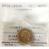 Image 1 : Newfoundland Gold $2 1882H ICCS MS63 