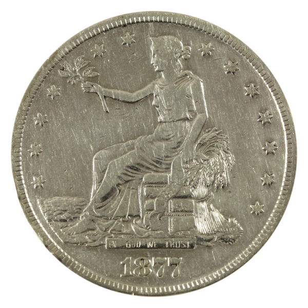 USA Silver 1877S Trade Dollar