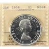 Image 1 : Silver $1 1956 ICCS MS64 Cameo