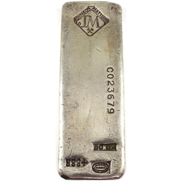 50oz Johnson Matthey Canada .999+ Silver Bar, SN: C023679. Mintage of <5000 (Tax Exempt)