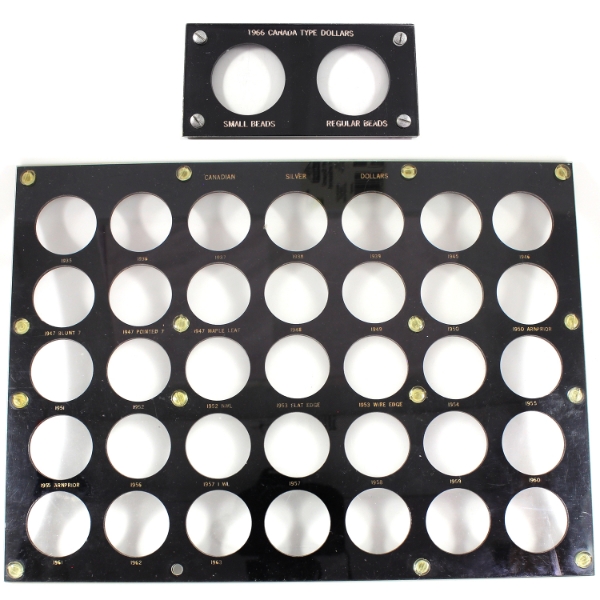 EMPTY Vintage Canada Silver Dollar Holder with Bonus Holder for Small/Large Beads 1966 Dollars. 