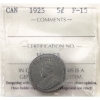 Image 1 : 5-cent 1925 ICCS F15