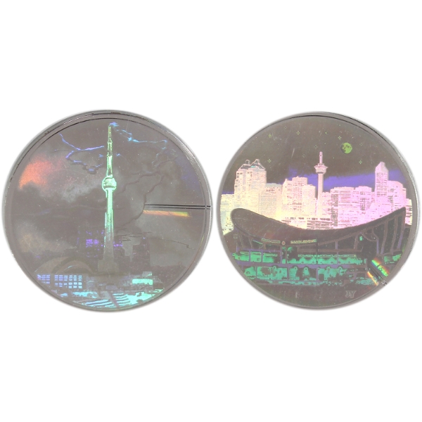Group Lot of 2006 $20 Architectural Treasures .9999 Fine Silver Holographic Coins. 2pcs.