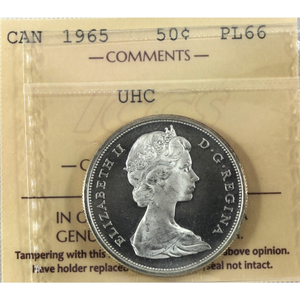 50-cent 1965 ICCS PL66 Ultra Heavy Cameo