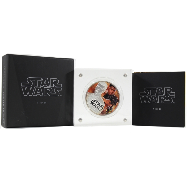 Niue Silver 2016 $2 Star Wars Finn 1oz .999 Fine Silver Proof Coloured Coin (Tax Exempt)