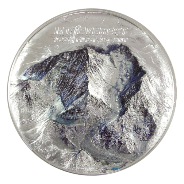 Cook Islands Silver 2023 $10 First Ascent- Mount Everest 2oz .999 Fine Silver Ultra High Relief