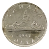 Image 1 : Silver $1 1947 Pointed 7 (Scratched, Cleaned)