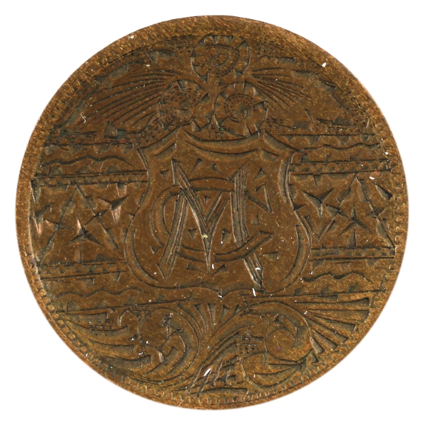 Love Token Struck on Edward VII Large Cent