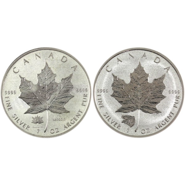 2x 1oz $5 SML 2016 Grizzly Privy & 2017 150th Ann. Privy .9999 Fine Silver. 2pcs (Tax Exempt)