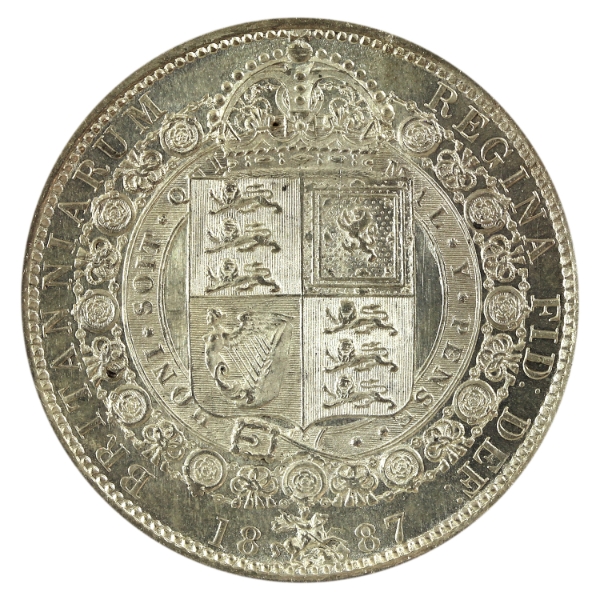 Great Britain Silver 1887 Half Crown UNC