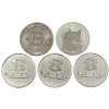 Image 2 : 5x 1oz Cryptocurrency & Elemetal .999 Fine Silver Rounds. 5pcs. (Tax Exempt)