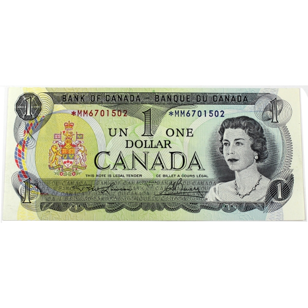 BC-46aA 1973 $1 UNC Lawson-Bouey *MM Replacement SN:*MM6701502