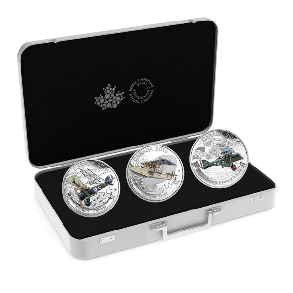 2016 $20 Aircraft of WWI 3-Coin Set in Deluxe Case (Tax Exempt)