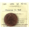 Image 1 : 1-cent 1884 Obv 2 ICCS MS64 Red
