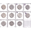 Image 1 : Lot of 11x 50-cent 1937-1947 Approximately Fine to AU in Plastic Sheet. 11pcs