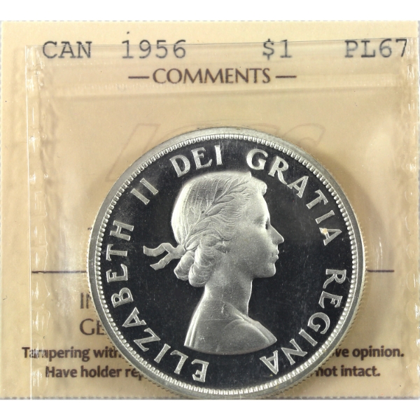 Silver $1 1956 ICCS PL67 Ultra Heavy Cameo 