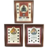 Image 1 : Lot of 3x Canadian Coinage and Stamps in Wooden Frames. 3pcs. 