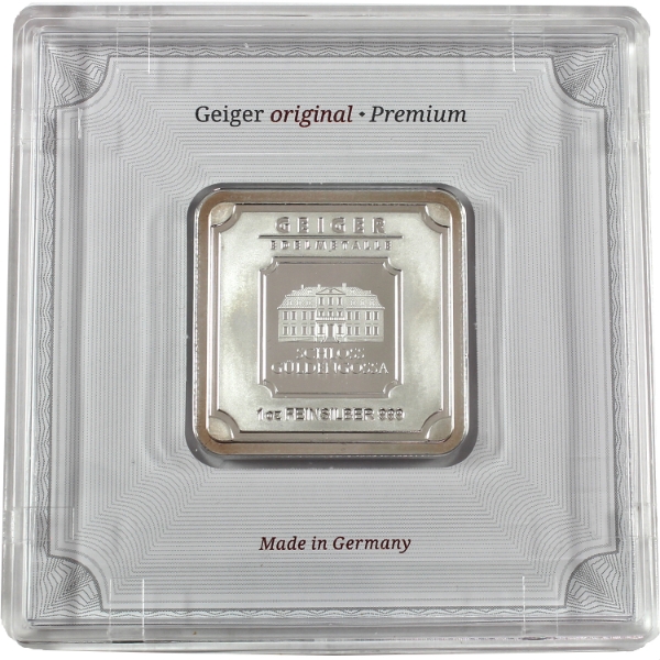 1oz Geiger Edelemetalle .999 Fine Silver in Plastic Case (Tax Exempt)