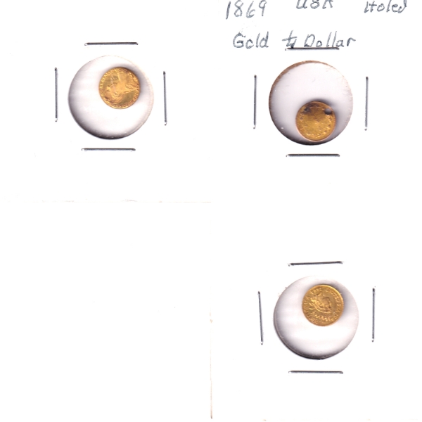 Lot of Replica 14kt 1800s USA Dollars. 3pcs.