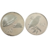 Image 1 : Fiji Silver 1978 $10 Parrot & $20 Golden Cowrie. 2pcs. 