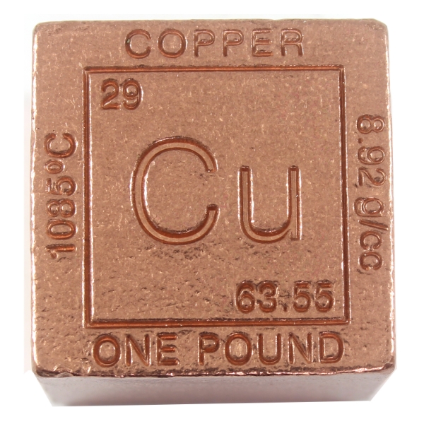 1 Pound Elemental .999 Fine Copper Cube