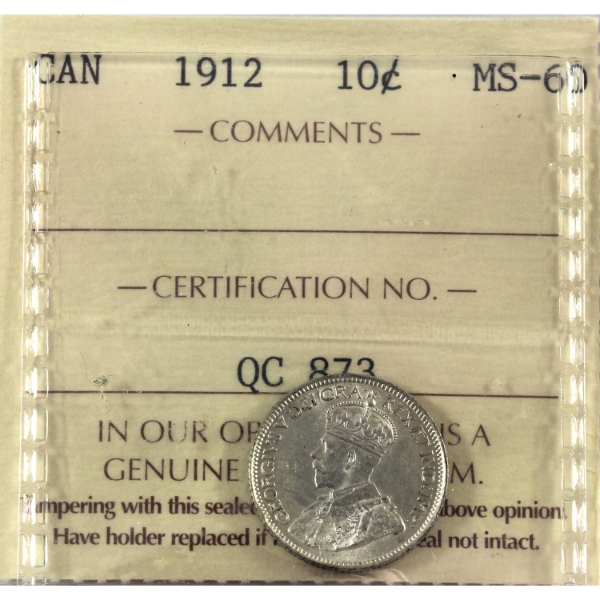 10-cent 1912 ICCS MS60