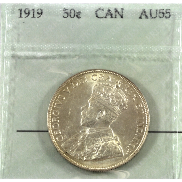 50-cent 1919 Prestige AU55