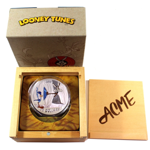 2015 $30 Looney Tunes - Fast and Furryous 2oz .9999 Fine Silver (Tax Exempt)