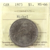Image 1 : Nickel $1 1973 ICCS MS66