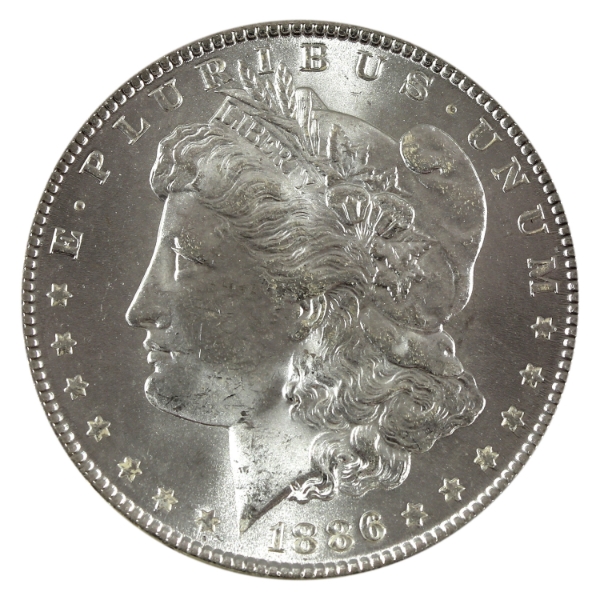 USA Silver 1886 Morgan Dollar Choice GEM BU
