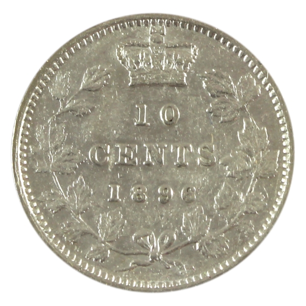 10-cent 1896 Obverse 6 VF-EF