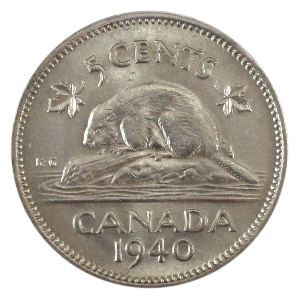 5-cent 1940 Choice BU