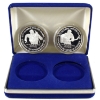 Image 1 : Official Albertville, France Winter 1992 Olympic Medallion Fine Silver Set