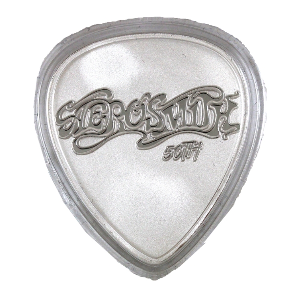 Niue Silver 2023 $1 Aerosmith 50th Anniversary 10 Gram Sterling Silver Commemorative Guitar Pick