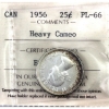 Image 1 : 25-cent 1956 ICCS PL66 Heavy Cameo