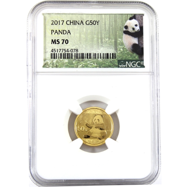 China Gold 2017 50 Yuan NGC MS70 (Tax Exempt)
