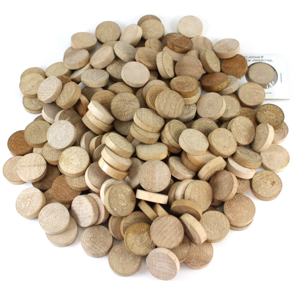 1954 Bulk Collection Of Kitchener, Ontario Centennial Wooden Nickels 178pcs. 
