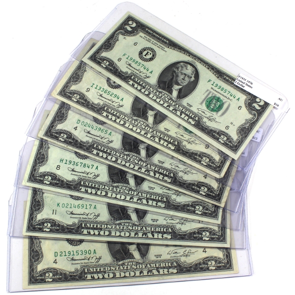 Group Lot of 6x USA 1976 FR#1935 VF to UNC. 6pcs