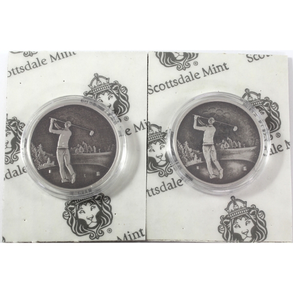 2x 1oz TD Ball Marker .9999 Fine Silver Rounds. 2pcs (Tax Exempt)