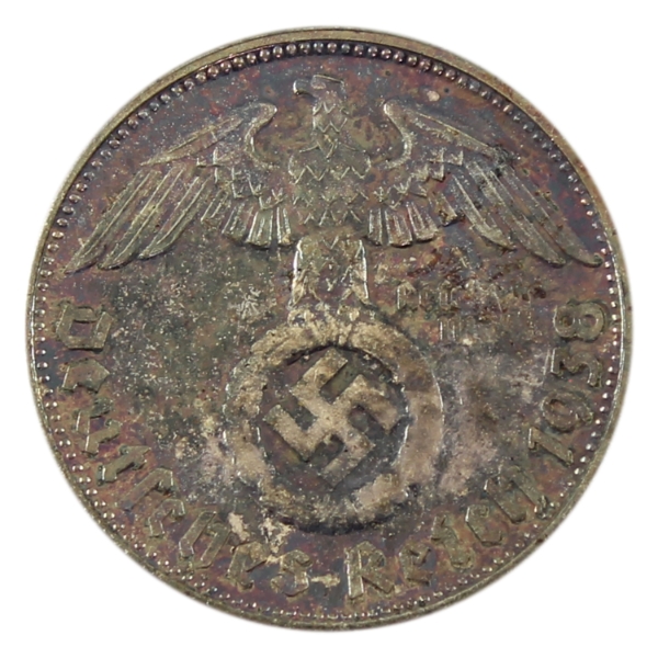 Germany Third Reich 1938 (ND) Adolf Hitler Silver Plated 8.03g 25mm Fantasy Medal