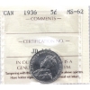 5-cent 1936 ICCS MS62