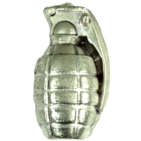 6oz Bison Bullion .999 Big Boom Grenade .999 Fine Silver Hand Poured Bar (Tax Exempt)