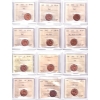 Image 1 : 1-cent 1940-1954 ICCS MS64 Red. 12pcs