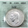 Image 1 : Silver $1 1945 Dbl HP Prestige Certified MS63