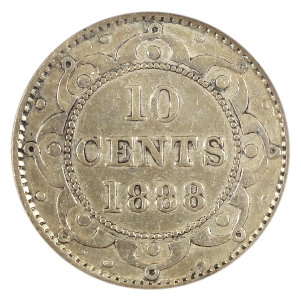 Newfoundland 10-cent 1888 VF-EF 